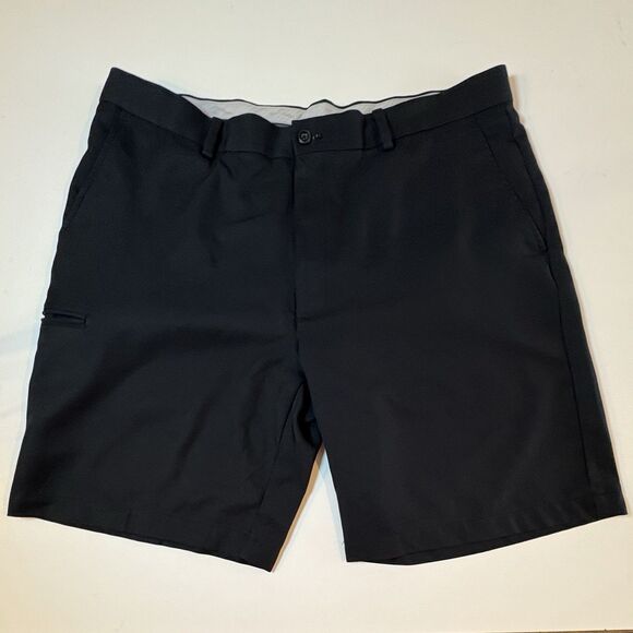 PGA Tour Mens Black Golf Shorts Size 38 Flat Front - Picture 1 of 9